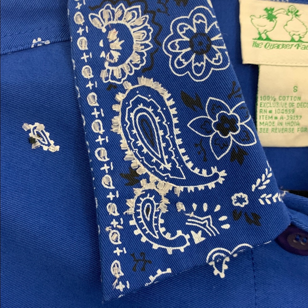 The Quacker Factory Size Small QVC Blue Jacket w/Designs & Rhinestones - Picture 7 of 12